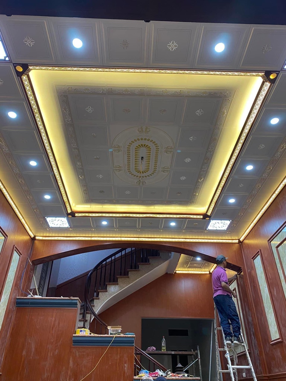 mẫu trần nhôm clip in 3d ánh kim